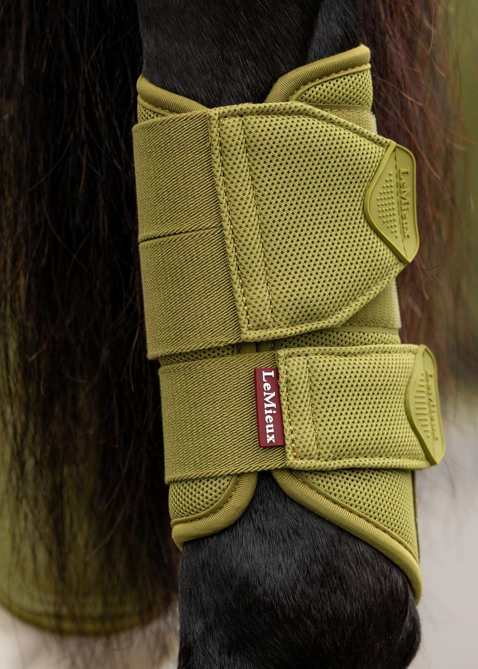 LeMieux Arika Mesh Brushing Boots Gooseberry