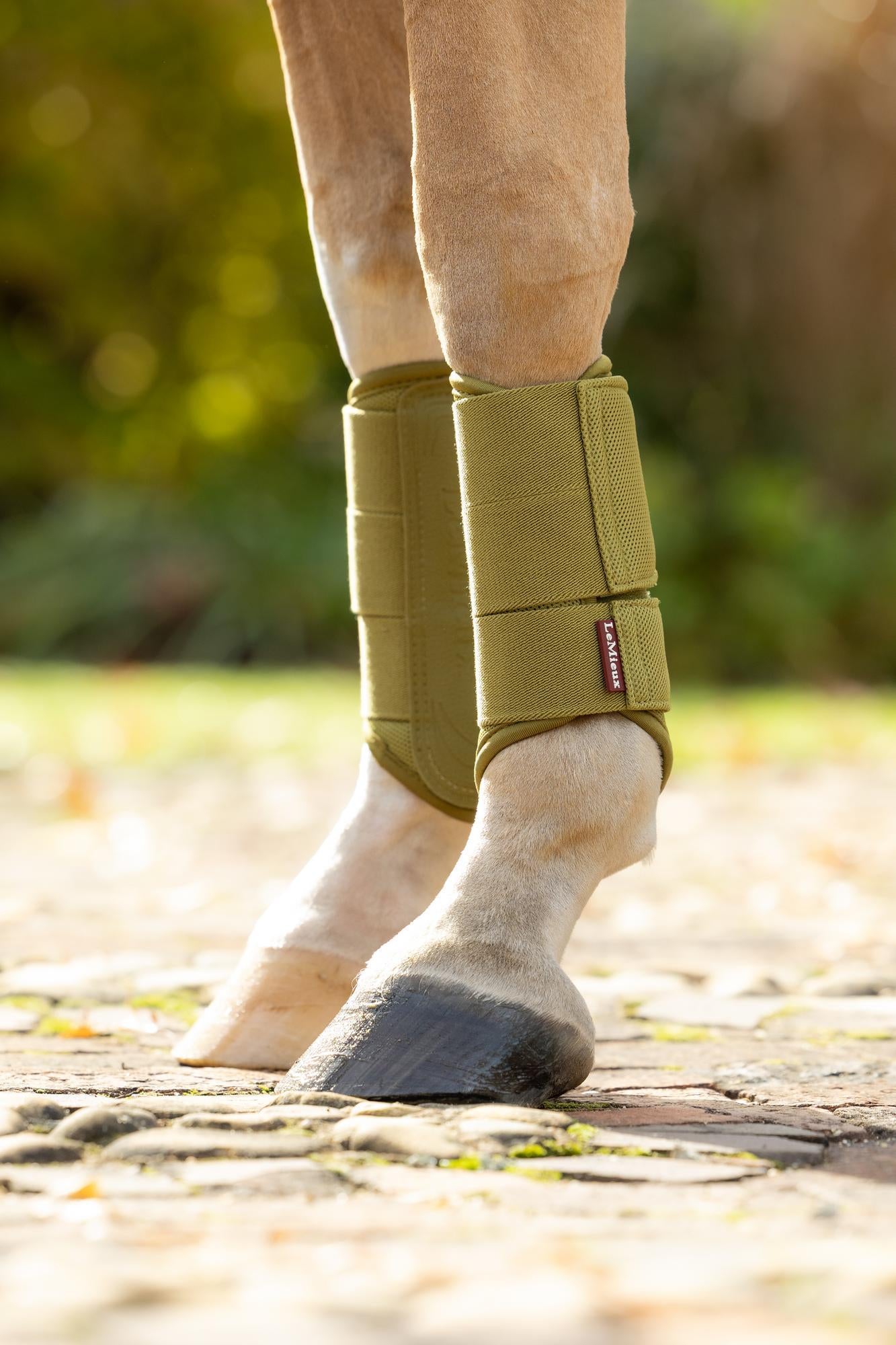 LeMieux Arika Mesh Brushing Boots Gooseberry
