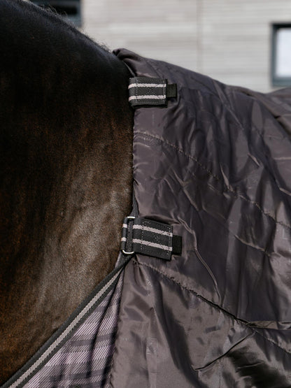 LE MIEUX Arika Heritage Check 200g Turnout Horse Rug Cocoa - Waterproof & Breathable