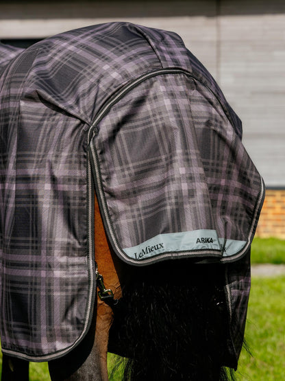 LeMieux Arika Heritage Check 200g Turnout Rug Cocoa - Waterproof & Breathable Horse Rug