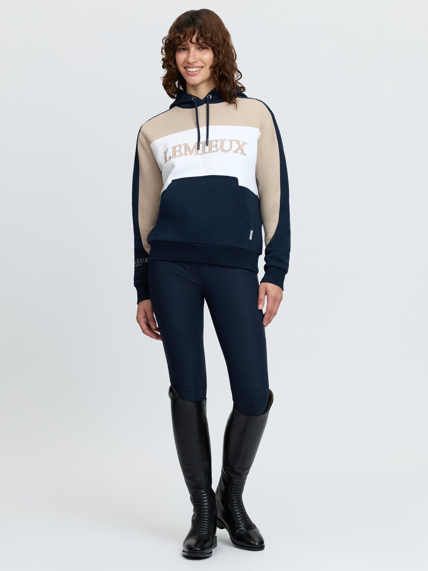 LeMieux Kadie Colour Block Hoodie Navy - Women's Equestrian Style