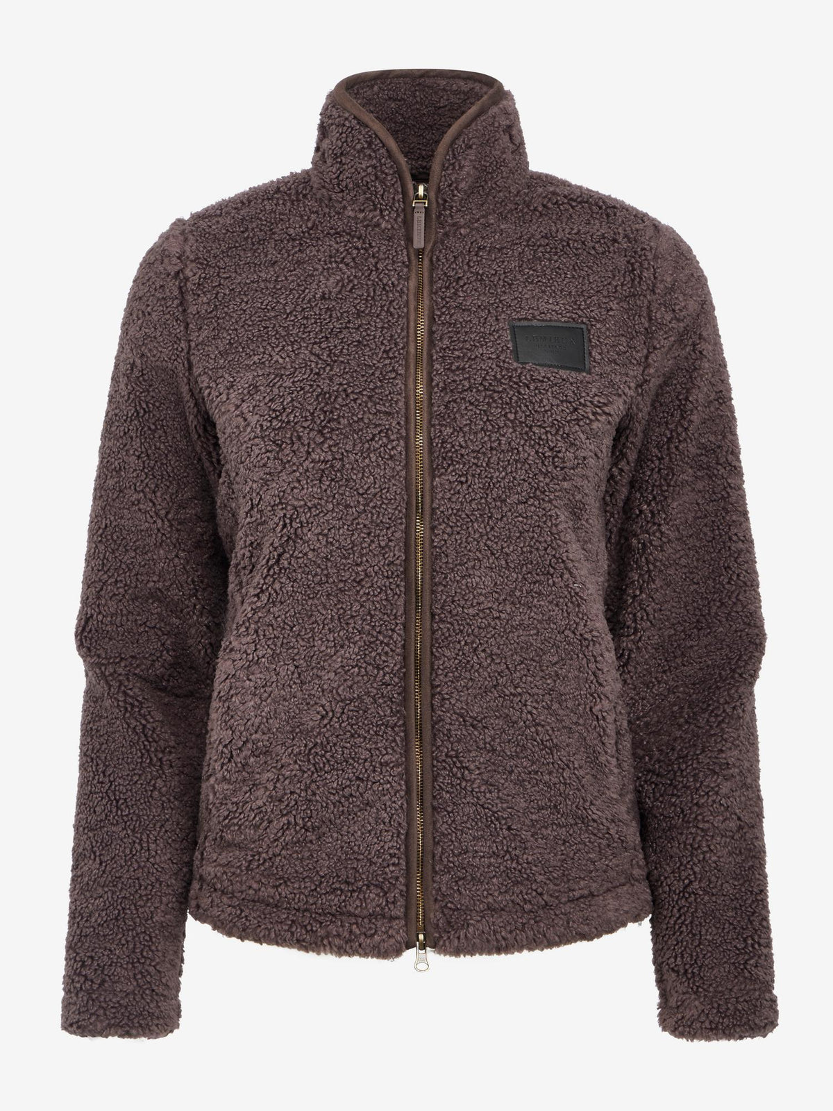 LeMieux Heritage Borg Zip Through Jacket in Cocoa - Cozy Fleece Equestrian Outerwear