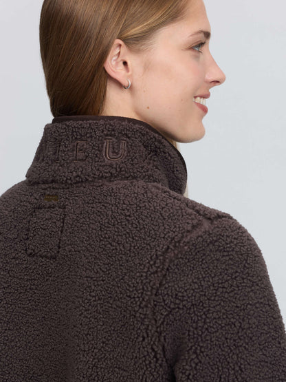 LeMieux Heritage Borg Zip Through Jacket in Cocoa - Luxurious Fleece for Equestrian Style