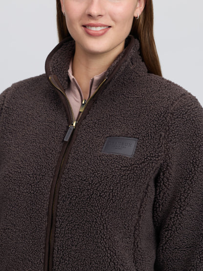 LeMieux Heritage Cocoa Borg Zip Through Fleece Jacket