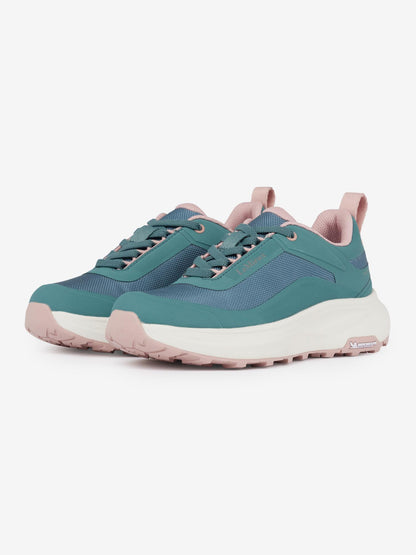 Lemieux Junior Kanta Waterproof Trainers in Aloe Green with Pink Accents - Kids' Sport Shoes