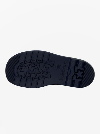 LeMieux dark blue welly boot sole with star, horseshoe tread, and non-slip grip