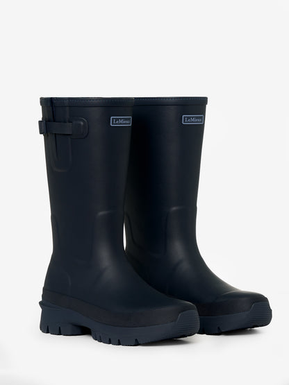 LeMieux Junior Bramshaw Navy Wellington Boots - Durable & Waterproof Kids Wellies