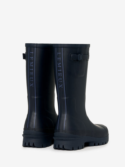 LeMieux Junior Bramshaw Welly in Navy - Waterproof and Durable Rubber Boots