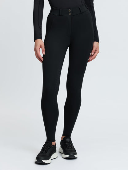 LeMieux Becca Black Pull-On Riding Breeches with Half Seat Grip