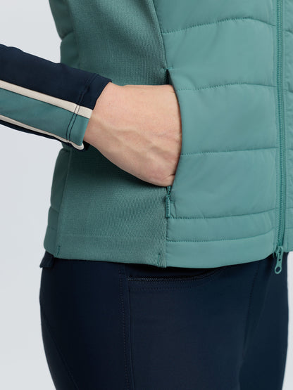 LeMieux Lily Lightweight Gilet in Aloe - Women's riding vest with zip pockets