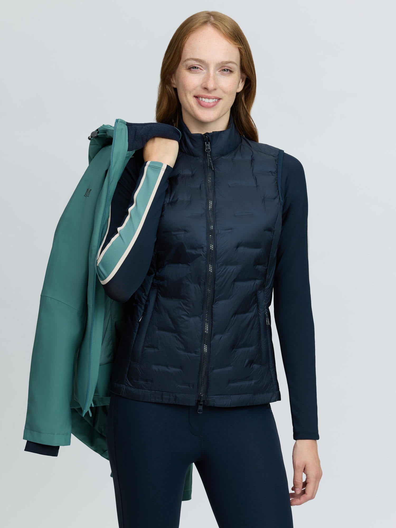 LeMieux Brooke 3 in 1 Waterproof Hybrid Jacket Aloe