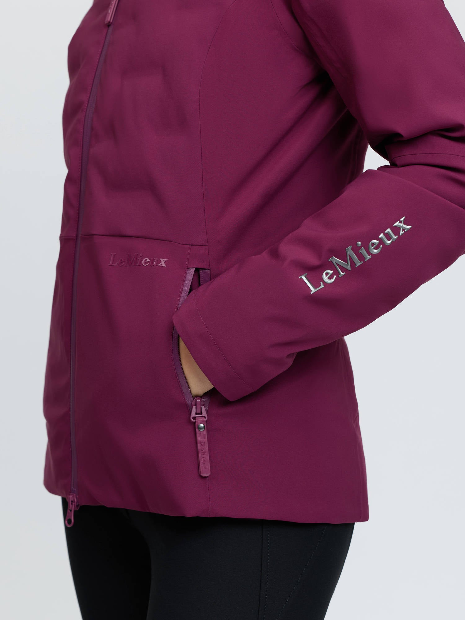 LeMieux Brooke 3 in 1 Waterproof Hybrid Jacket Blackberry