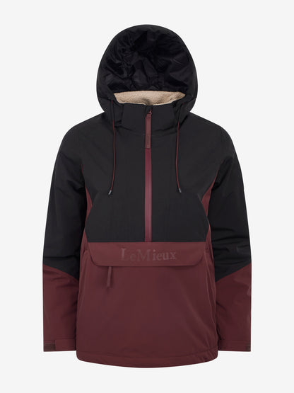 LeMieux Phoebe Half Zip Waterproof Anorak Black/Bramble