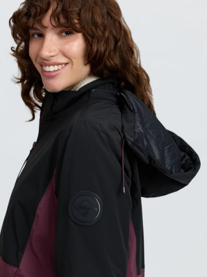 LeMieux Phoebe Half Zip Waterproof Anorak Black Bramble
