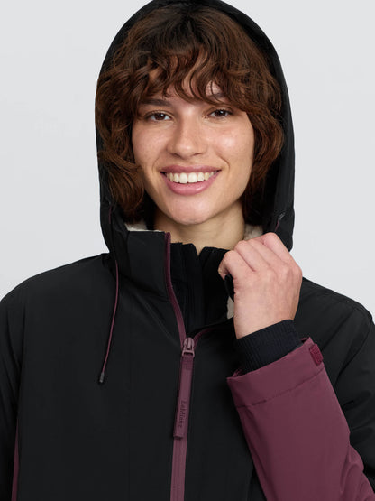 LeMieux Phoebe Half Zip Waterproof Anorak Jacket Black/Bramble - Stylish equestrian outdoor wear.