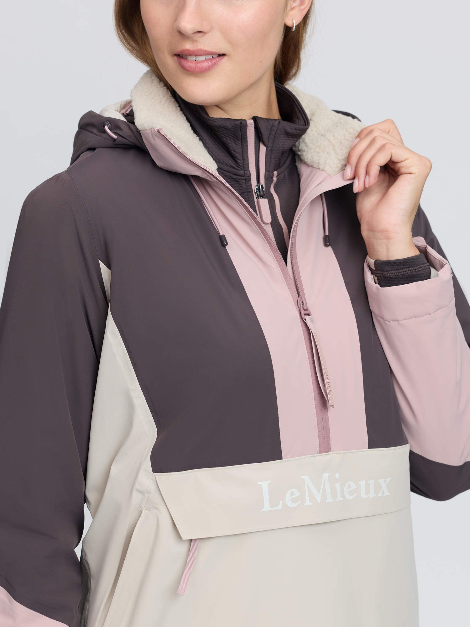 LeMieux Phoebe Half Zip Waterproof Anorak Wild Rose