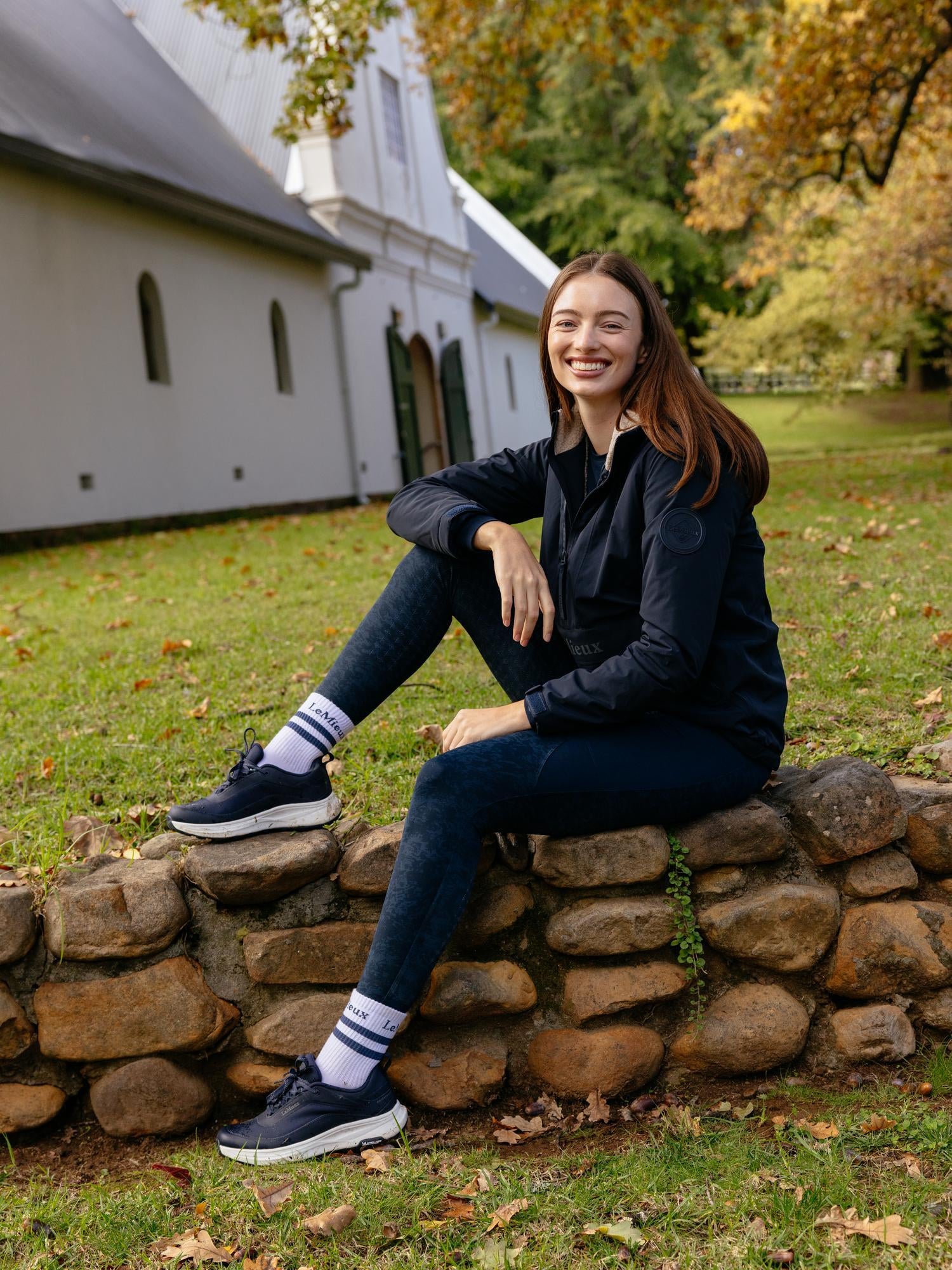 LeMieux Phoebe Half Zip Waterproof Anorak Navy