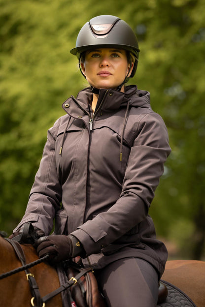 LeMieux Heritage Beatrice Waterproof Coat Cocoa women's equestrian riding jacket