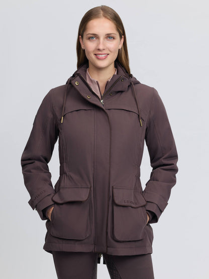 LeMieux Heritage Beatrice Waterproof Coat in Cocoa - Women's Equestrian Outdoor Jacket