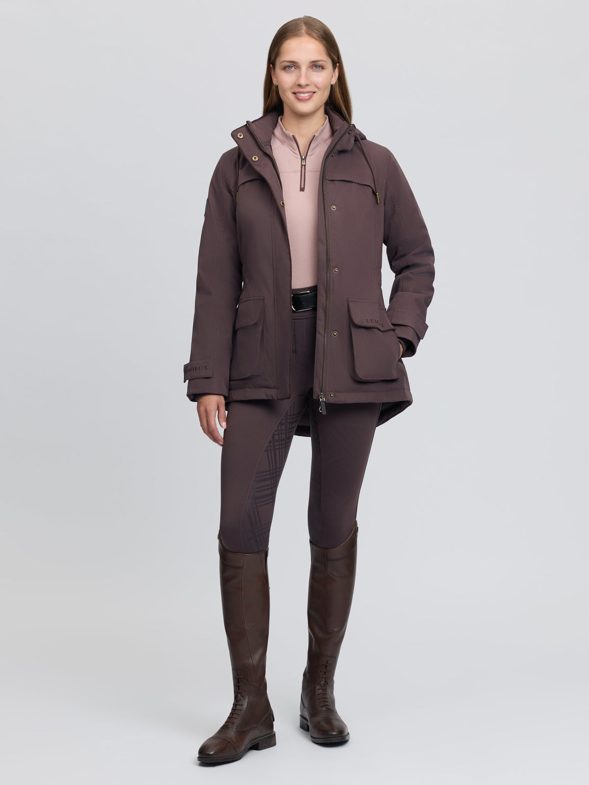 LeMieux Heritage Beatrice Women's Waterproof Equestrian Country Coat in Cocoa