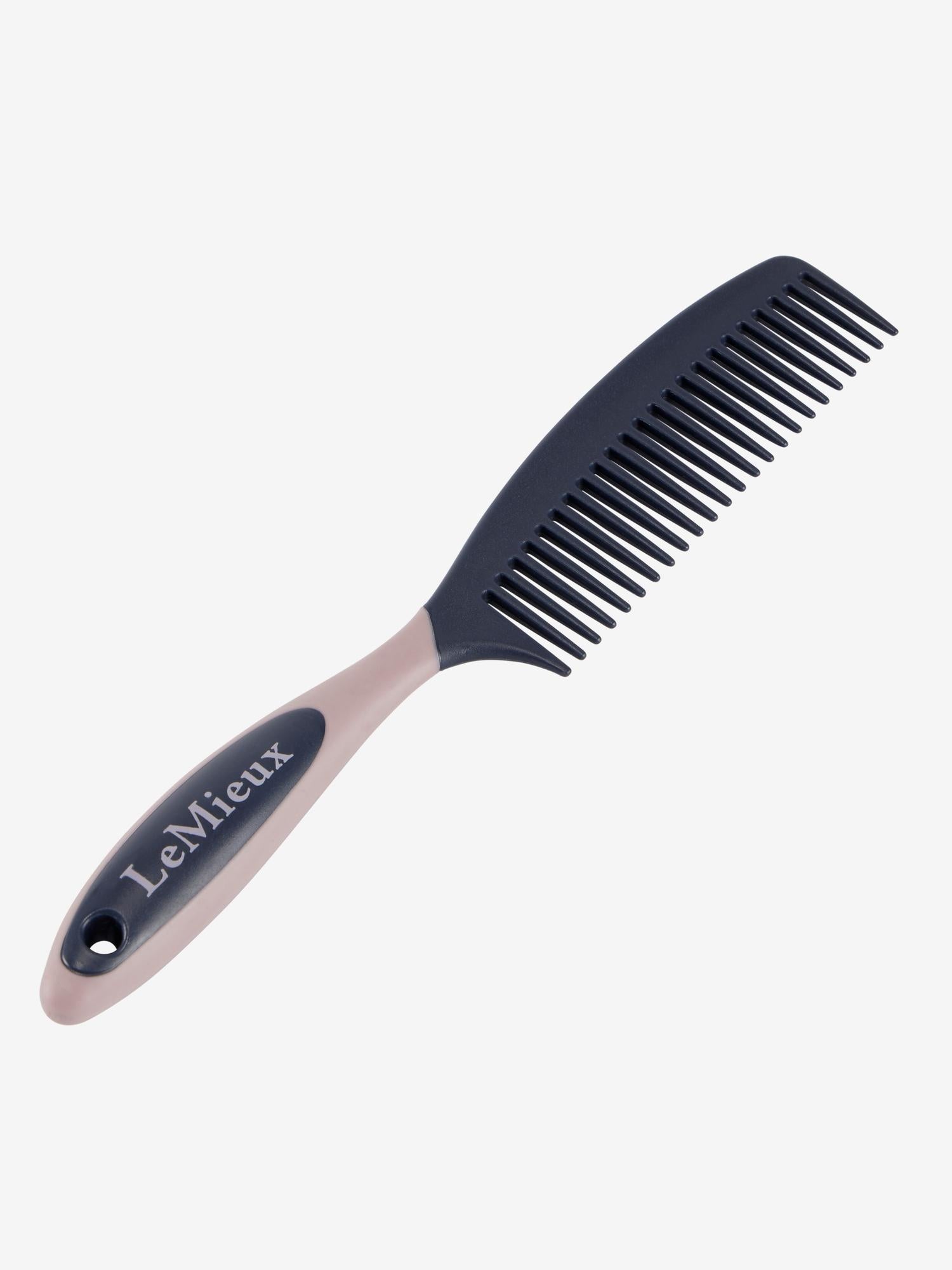 LeMieux mane comb in navy, a long-handled grooming comb perfect for plaiting and everyday use.