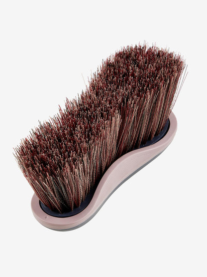 LeMieux Flicky Brush with tan & brown flicky bristles for removing dust and dirt from horse coats.