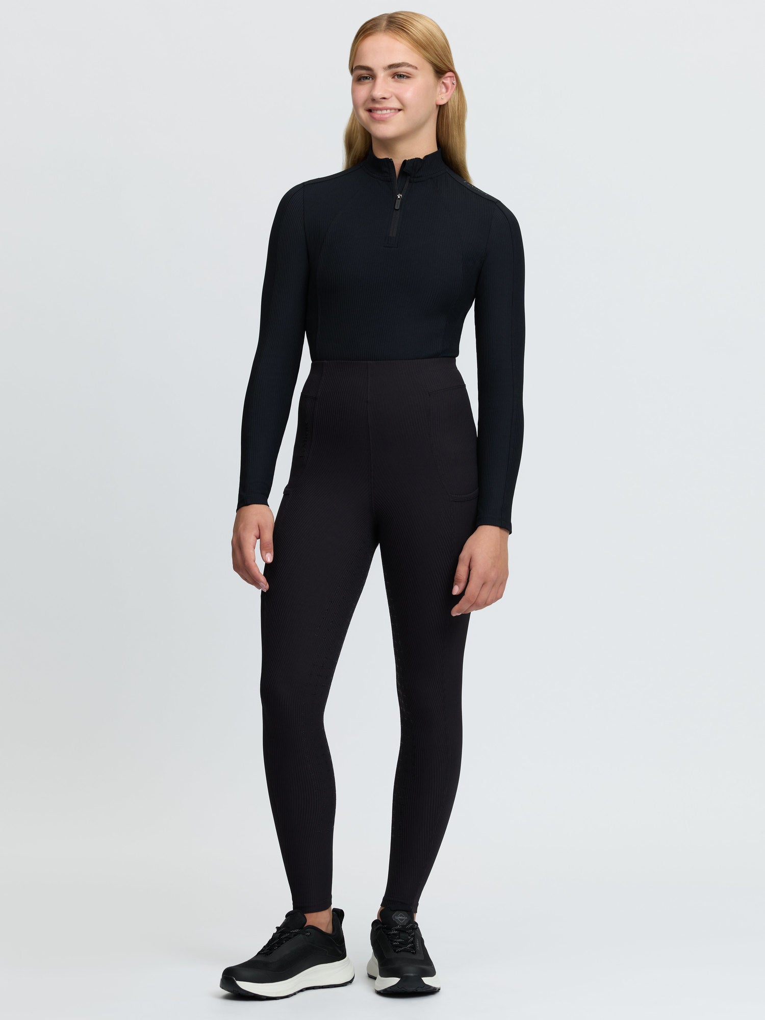 LeMieux Young Rider Orla Ribbed Pull Ons Black