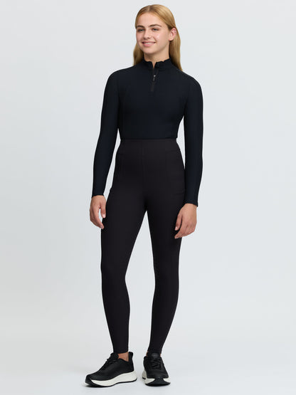 LeMieux Young Rider Orla Ribbed Pull Ons Black