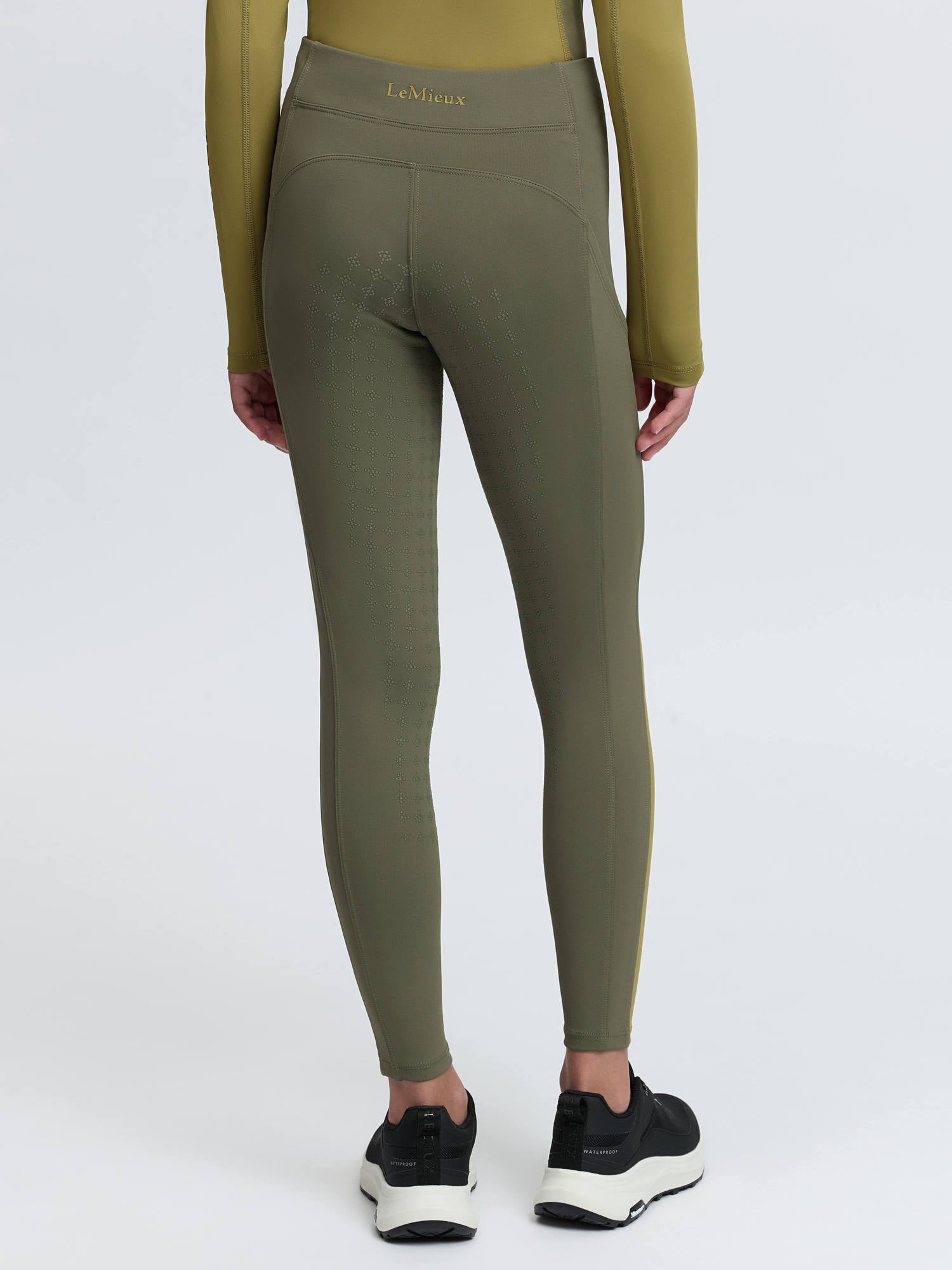 LeMieux Young Rider Orla Pull On Riding Leggings in Willow Green