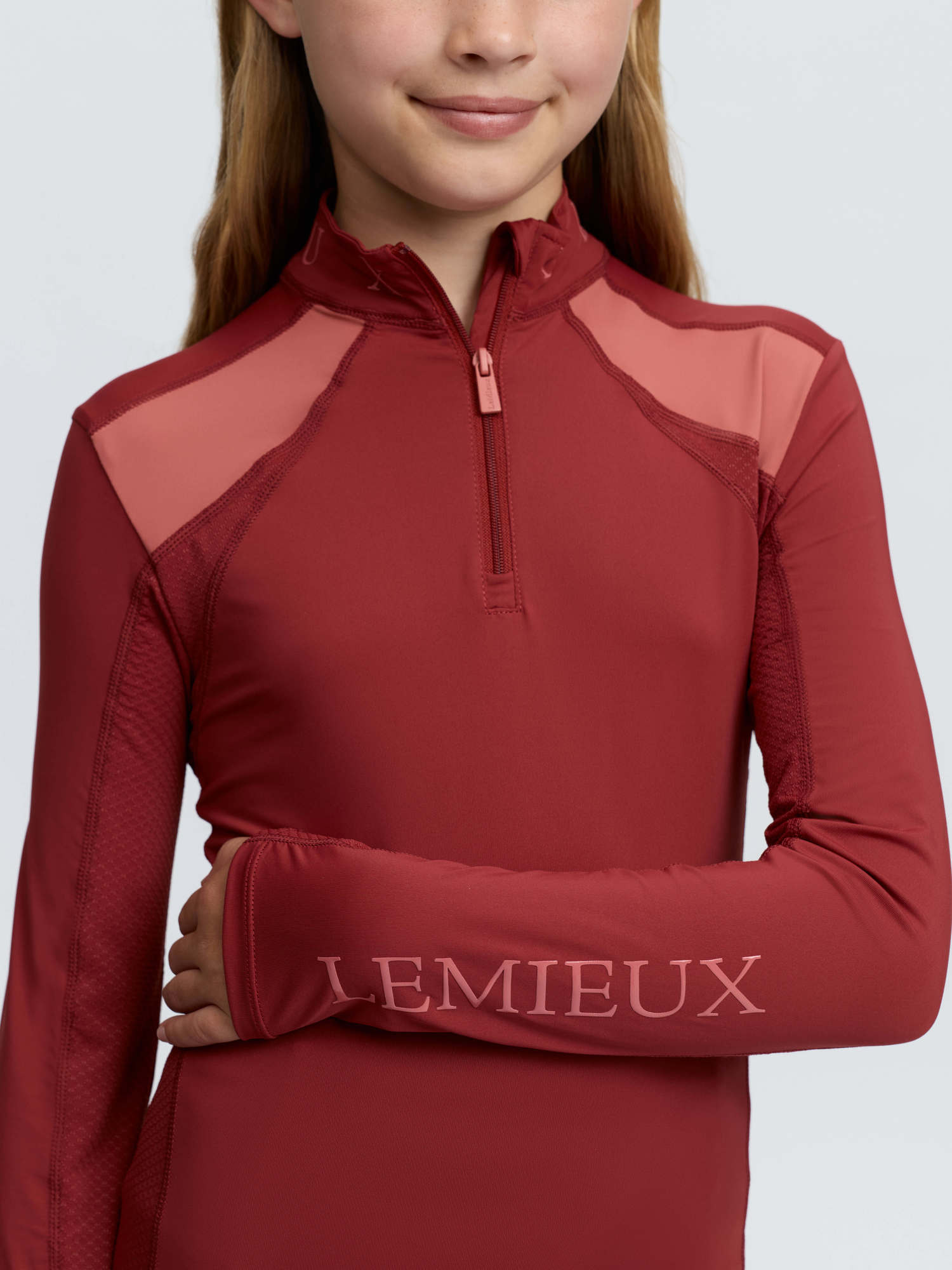 LeMieux Young Rider Mia Mesh Base Layer Russet