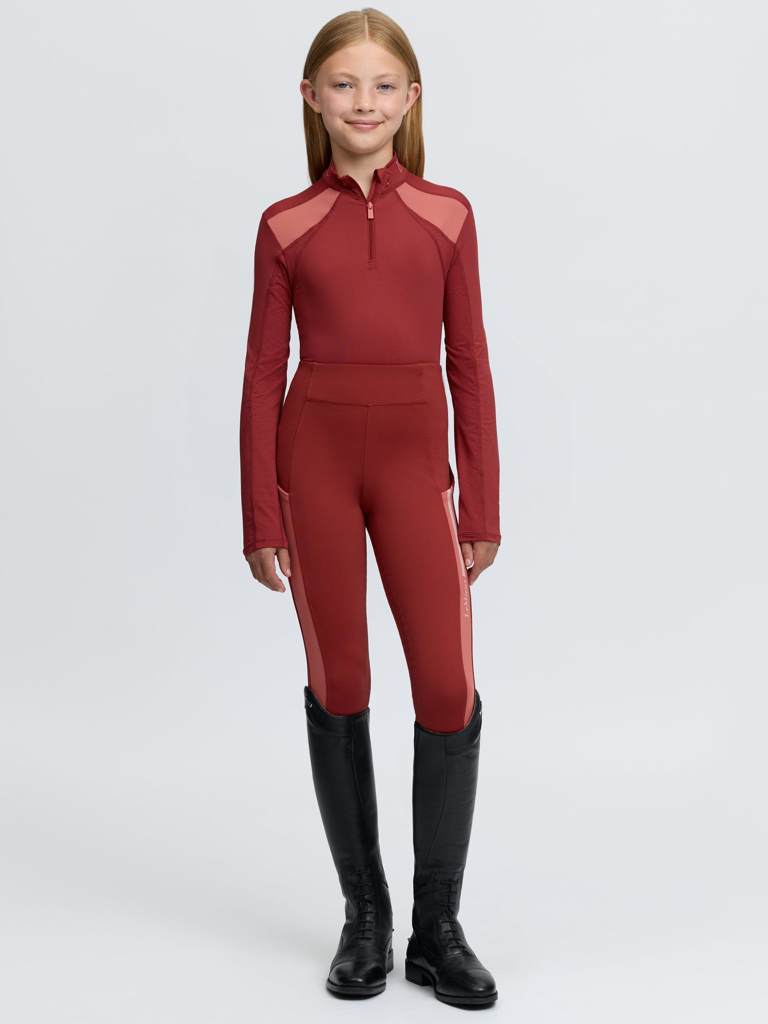 LeMieux Young Rider Mia Mesh Base Layer Russet