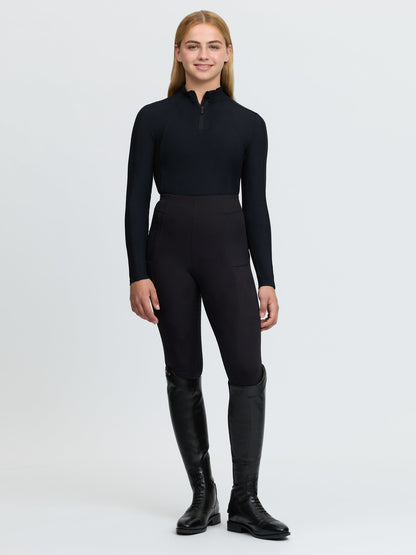 LeMieux Young Rider Raye Ribbed Base Layer Black
