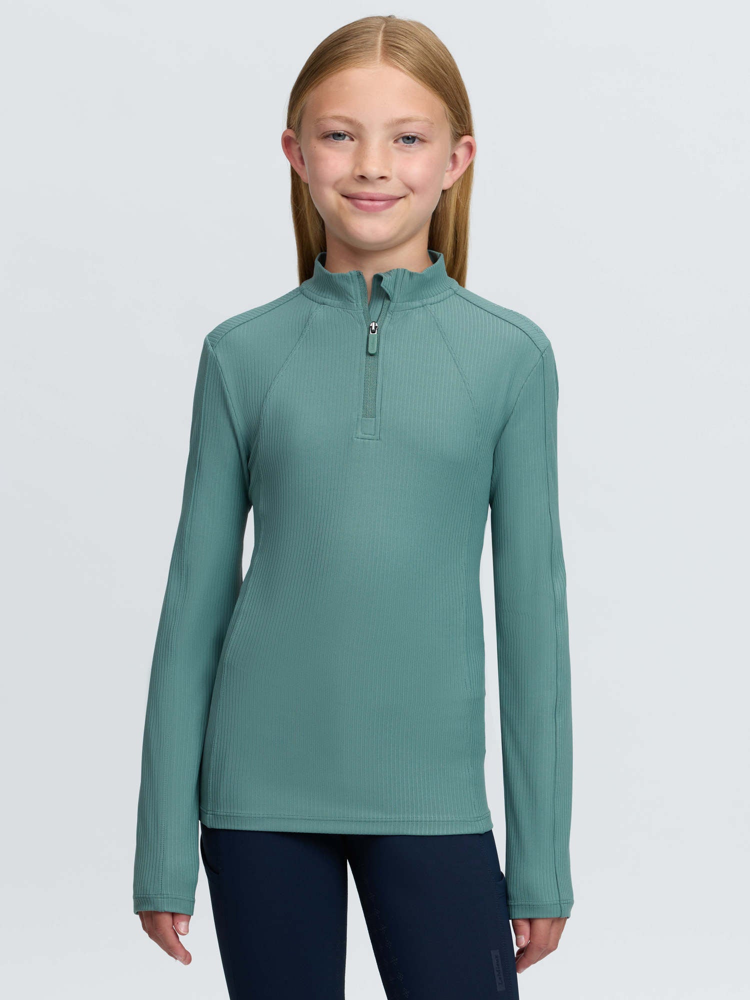 LeMieux Young Rider Raye Ribbed Base Layer Aloe