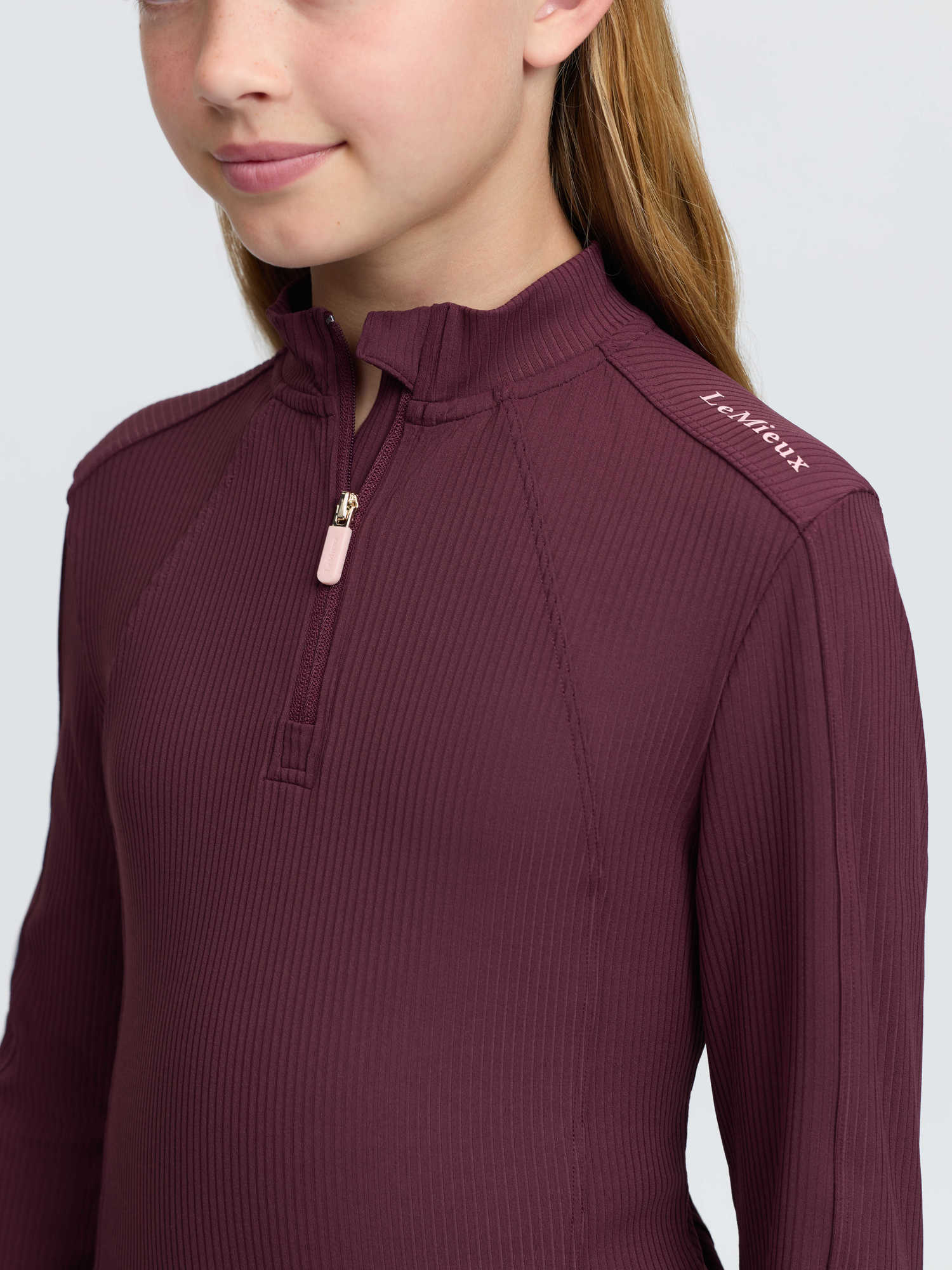 LeMieux Young Rider Raye Ribbed Base Layer Bramble