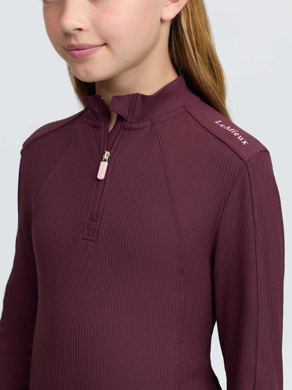LeMieux Young Rider Raye Ribbed Base Layer Bramble