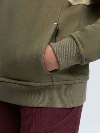 LeMieux Young Rider Viola Quarter Zip Sweat Willow Green