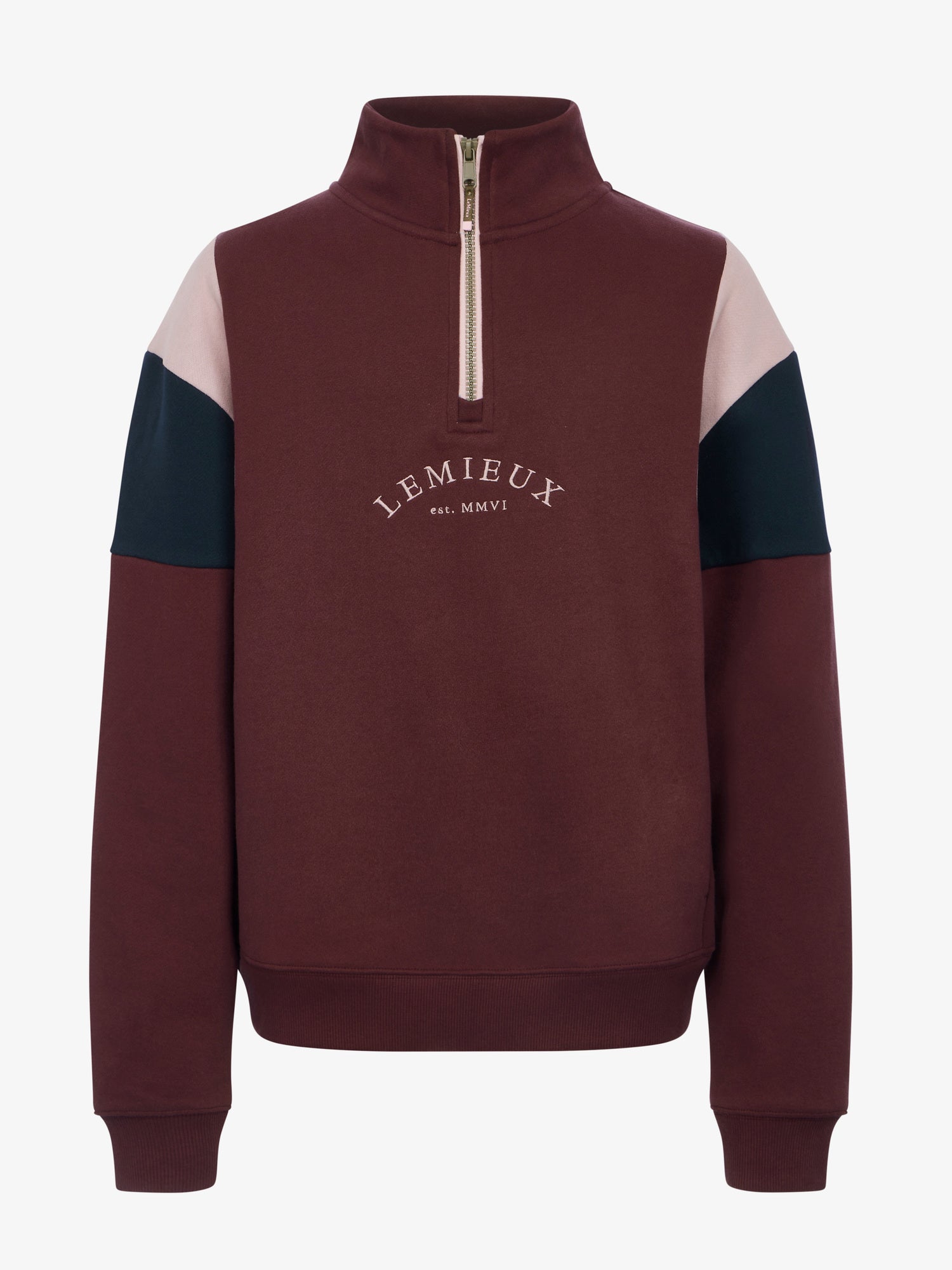 LeMieux Young Rider Viola Quarter Zip Sweat Bramble