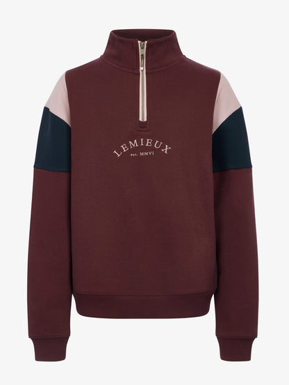 LeMieux Young Rider Viola Quarter Zip Sweat Bramble