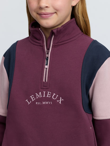 LeMieux Young Rider Viola Quarter Zip Sweat Bramble