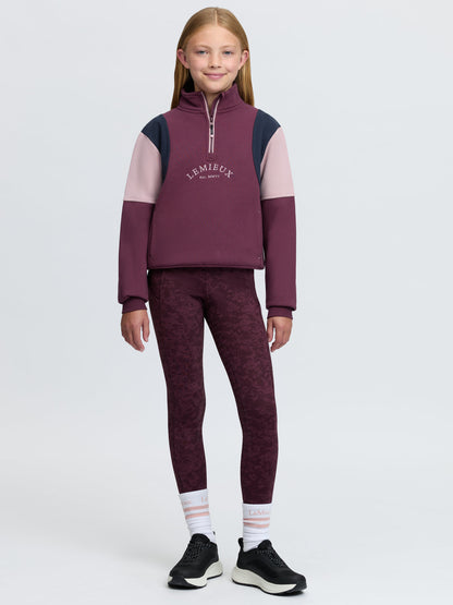 LeMieux Young Rider Viola Quarter Zip Sweat Bramble