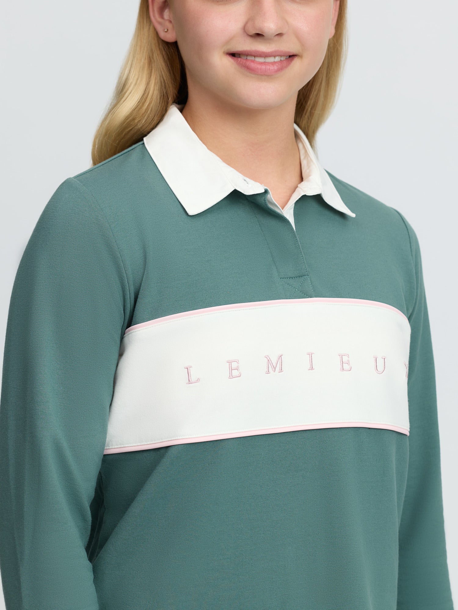 LeMieux Young Rider Riley Rugby Shirt Aloe