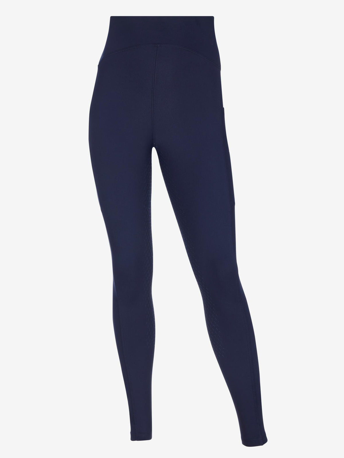LeMieux Young Rider Nell Brushed Pull Ons navy riding leggings with full seat grip