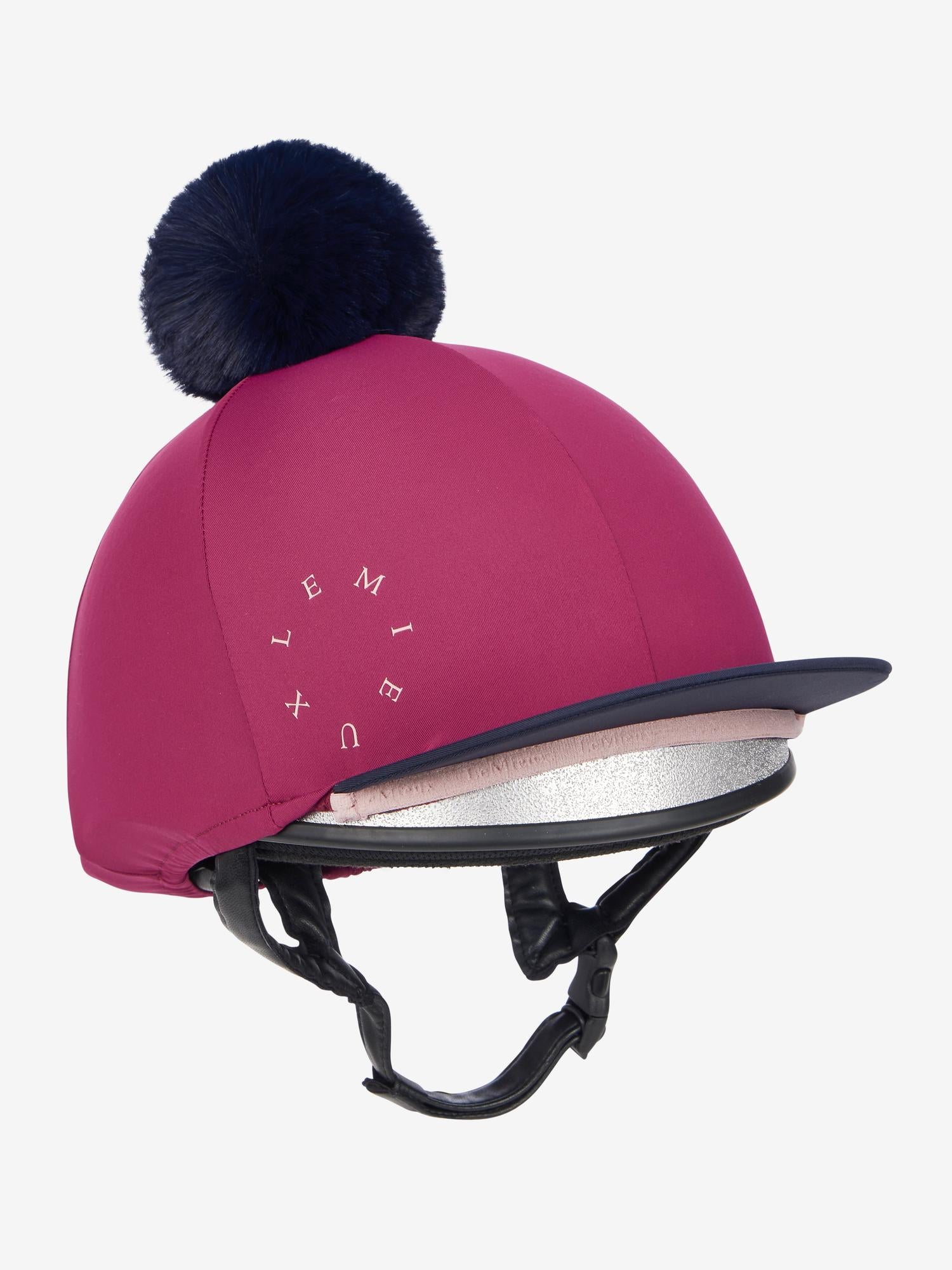 LeMieux Classique Pom Hat Silk Blackberry
