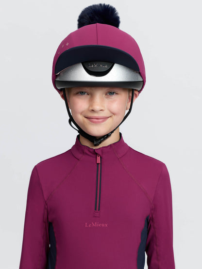 LeMieux Classique Pom Hat Silk Blackberry
