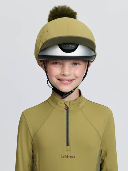 LeMieux Classique Pom Hat Silk Gooseberry