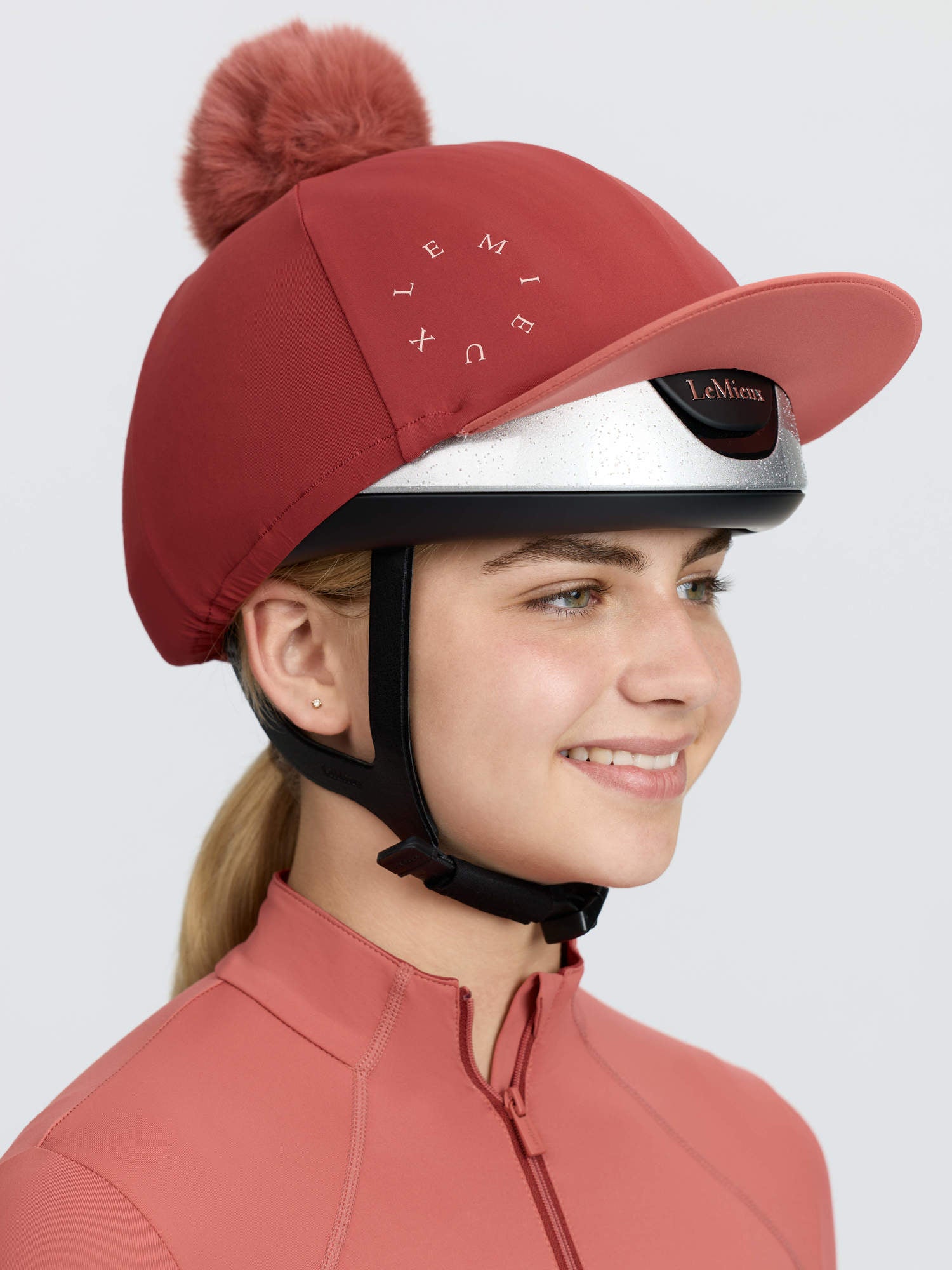 LeMieux Classique Pom Hat Silk Russet