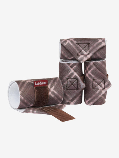 LeMieux Miniature Toy Pony Heritage Plaid Bandages - Cocoa