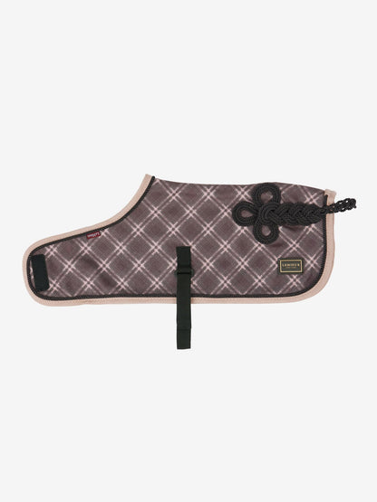 LeMieux Toy Pony Heritage Rug in Cocoa - Check print fleece rug with braided hip ornament.