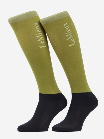 LeMieux Competition Socks 2 pack Gooseberry