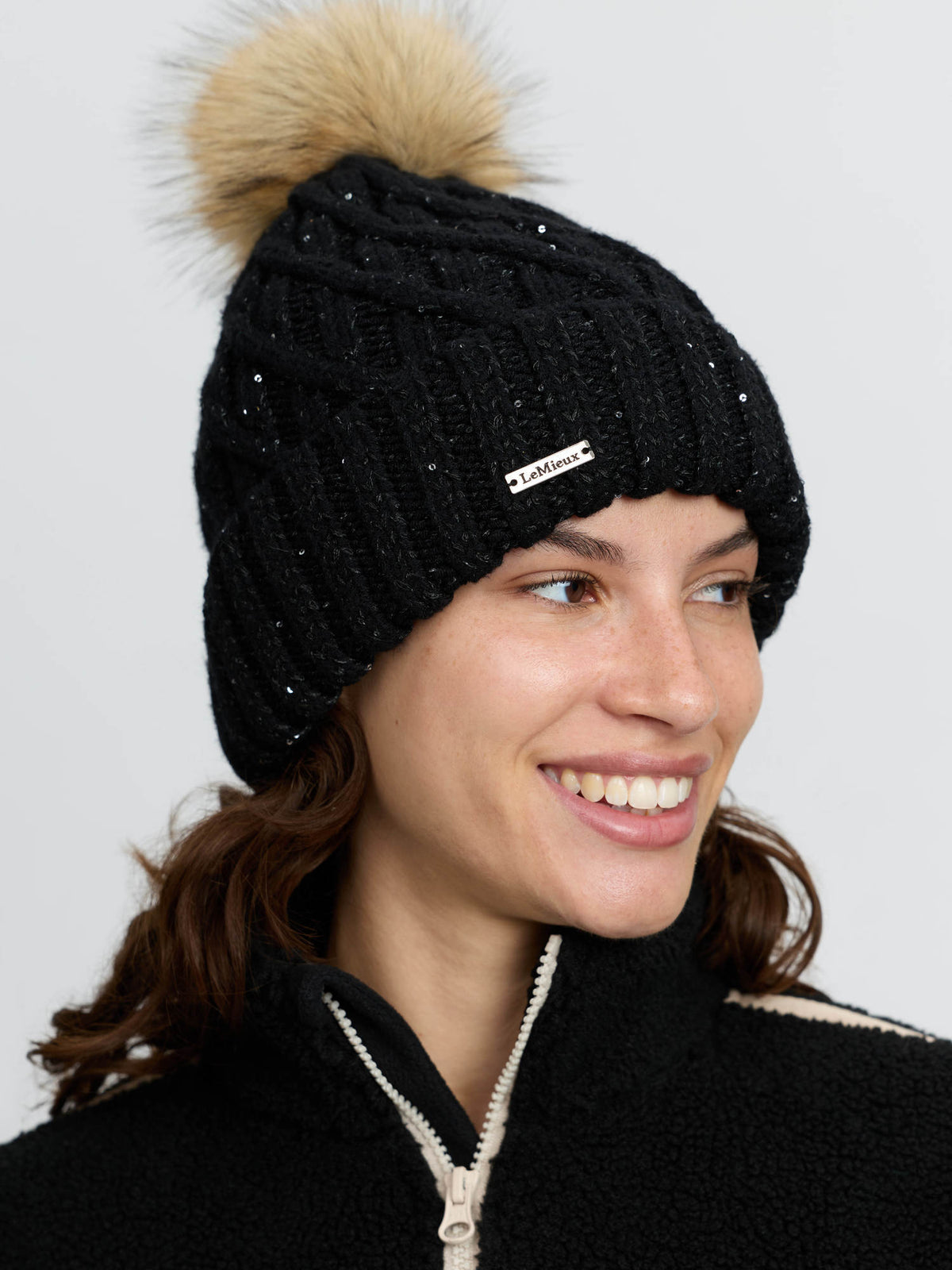 LeMieux Bernie Sequin Beanie Black